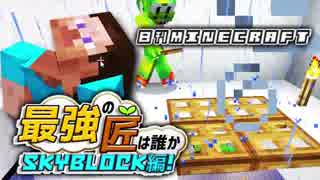 【日刊Minecraft】最強の匠は誰かスカイブロック編!絶望的センス4人衆がカオス実況！♯11【Skyblock3】