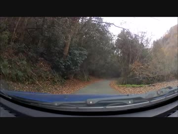 【車載動画】岡山県道71号狭小部　災害復旧の様子