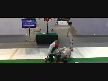 韓国人がフェンシングで負けそうになり相手の足を踏んで怪我させる