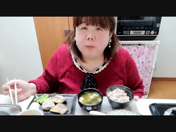 【デブエット】さばの竜田揚げ＆明太子とブロッコリーのポテトサラダ＆山芋となめ茸とネギのお好み焼き風で食べ