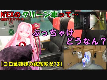 【コロ葉姉妹の鉄旅実況13】成田エクスプレスのグリーン車に乗って徹底的に批判する動画