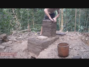 ホモと学ぶ煙突炉.Pit and chimney furnace