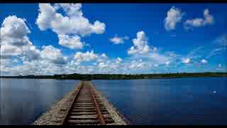 【癒し】穏やかな波の音と列車が走る音（睡眠用BGM・作業用BGM・ASMR）