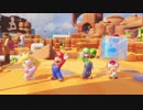 【World2-4】【マリオ+ラビッツキングダムバトル実況】初見プレイで完全攻略を目指す！