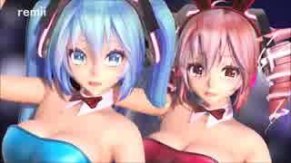 巨乳な小悪魔ミク＆テトと一緒にクリスマス【モデル配布】【MMD】【Tda式改変モデル】