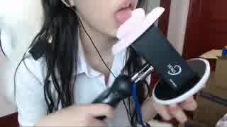 ASMR 客室乗務員が耳舐め。