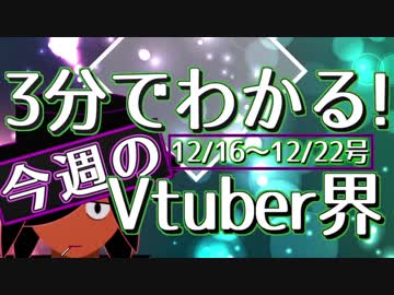 【12/16~12/22】3分でわかる！今週のVtuber界【佐藤ホームズの調査レポート】