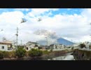 ある日の桜島（その１０８）＜清滝通交差点からなかなか大きい噴火を見る＞