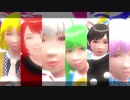 【そばかす式MMD】　エンヴィキャットウォーク　ばんき・どれみー・もみじ・ぱる・こころ・だいちゃん