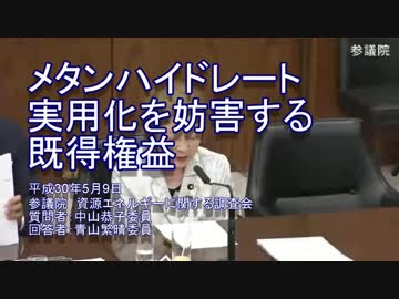 【国会】メタンハイドレート実用化を妨害する既得権益【青山繁晴】【中山恭子】