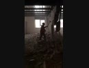 Man Demolishing a Wall of a Building　素人　28歳　イケメン　サラリーマン