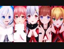 【アイドル部MMD】アイドル部BLUEチームwithシロでカッコ可愛く「気まぐれメルシィ」