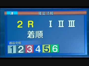 競艇　2019年1月1日津2R　新年早々全艇フライングの大波乱でレース中止