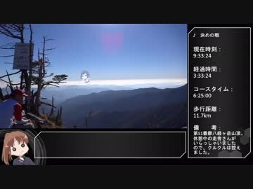 【ゆっくり】明星ヶ岳・八経ヶ岳・弥山攻略RTA(3/3)【大峯奥駈道】