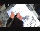 IQ欲しくて無料似顔絵1月3日A　場所はアメリカ村の三角公園