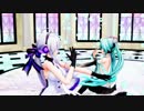 リスキーゲーム　ハクさんとミクさんにおどってもらった