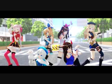 【MMD】6人のVtuberが「エンヴィキャットウォーク」を披露【バーチャルYouTuber】【1080p】