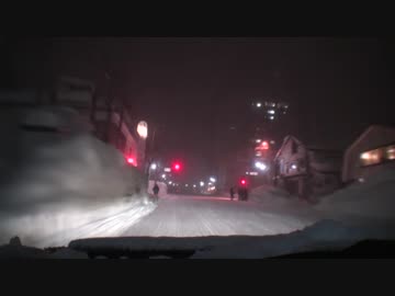 【車載動画】花火輝く吹雪の苗場から群馬へ