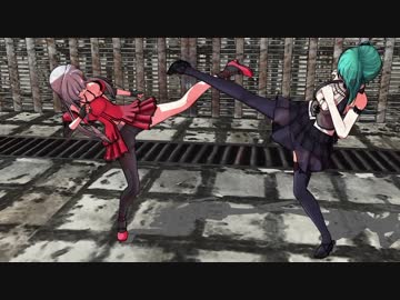 【アイドル部MMD】ばあちゃる学園必修科目「近接格闘術」