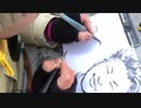 IQ欲しくて無料似顔絵1月6日A　場所はアメリカ村の三角公園