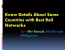 By Niv Borsuk Philippines - Countries with Best Rail Networks