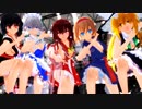 【東方MMD】 夏服の霊夢・咲夜・アリス・魔理沙・文でU.S.A～夏服文さん入荷しました～1080p60fps