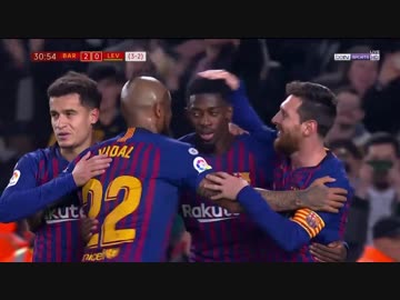 《コパ・デル・レイ18-19》 [5回戦：第2戦] バルセロナ vs レバンテ