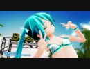 【MMD】Re.水着あぴミクさんが「DEEP BLUE TOWNへおいでよ」を踊ってみたの。