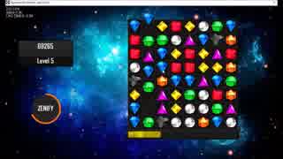 【Bejeweled プレイ動画#021】Bejeweled Fun Game Dijeweled Single ZEN Mode Gameplay （Level 1 -10 まで）