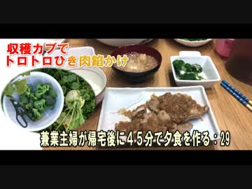 その２９：兼業主婦が帰宅後に４５分で夕食を作る