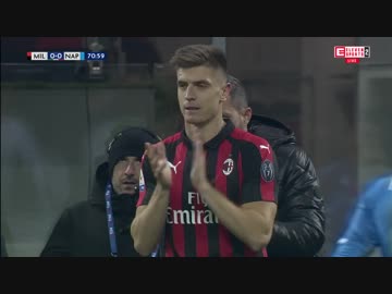 2連戦① ピオンテク、ミランデビュー《18-19セリエA：21節》 ミラン vs ナポリ