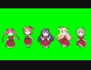 【わたてん】5人が延々と踊り続けるだけ(改良)【手描き】