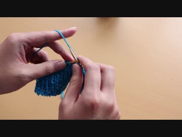 ひたすらフランス式で１目ゴム編み