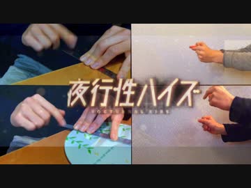 【夜行性ハイズ】指と定規で演奏してみた