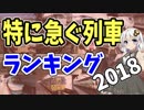 【鉄道豆知識】特に急ぐ列車ランキング2018 #8