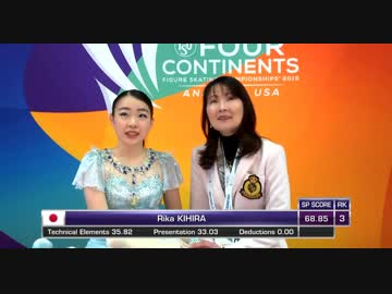 2019 四大陸フィギュア・スケート選手権 紀平 梨花SP演技　5位発進