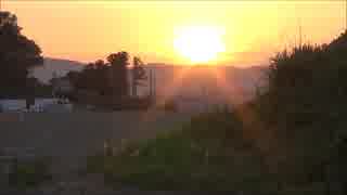 海辺から夕日を撮ってみた