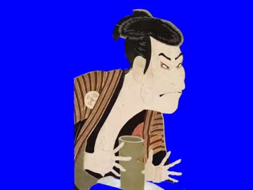 ろくろを回す東洲斎写楽