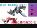 【MHXX縛り実況 真#13】蝙蝠と狐の白コンビVS白疾風ナルガクルガ、タマミツネ