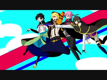 人力 手描き文アル 自然弓４人でmusiclock 文士歌謡ノ典 ニコニコ動画