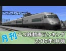 【A列車で行こう】月刊ニコ鉄動画ランキング2019年1月版