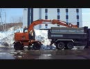 429雪解けが近いバックホーで排雪作業　車中飯⑦親子どん