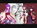 水と墨で絵を描く説明動画　