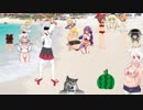 スイカ割りをするLMINU