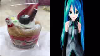 初音ミクのクリスマスシフォンケーキ