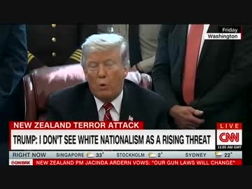 米メディアは白人至上主義者のNZ銃乱射犯を強く非難しないとトランプ叩きに利用