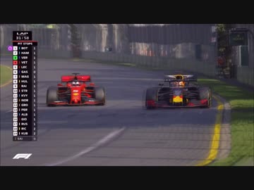 F1 2019 開幕戦 ベッテルvsフェルスタッペン オーバーテイク