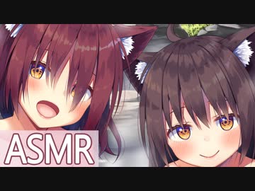 【ASMR】オオカミ姉妹による左の耳かき【KU100バイノーラル】japanese Mimikaki, Ear Cleaning