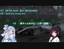 [VOICEROID実況] F1_2018 feat. 琴葉葵　オーストラリアGP決勝　 #2 「葵ちゃんはスピード狂（後編）」