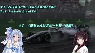 [VOICEROID実況] F1_2018 feat. 琴葉葵　オーストラリアGP決勝　 #2 「葵ちゃんはスピード狂（後編）」